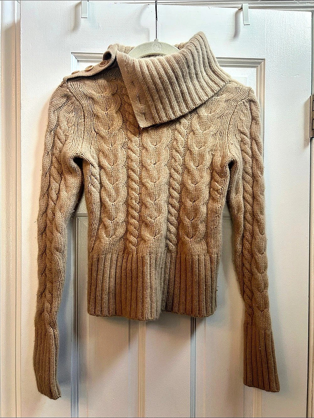 Banana Republic Cable Knit Cowl Neck Brown Size XS